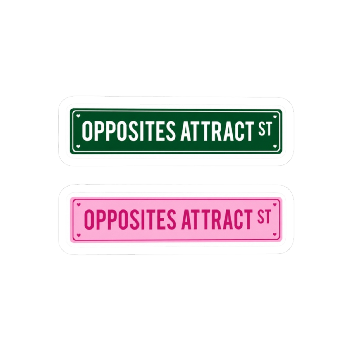Opposites Attract Street | Pink Green Book Obsessed Aesthetic Lane Street Sign | Gifts for Readers | King of Pride | Twisted Love | Funny Story Emily Henry | Spicy Booktok | Kindle Reader Pack | Ana Huang - alternate angle 3, merchandise