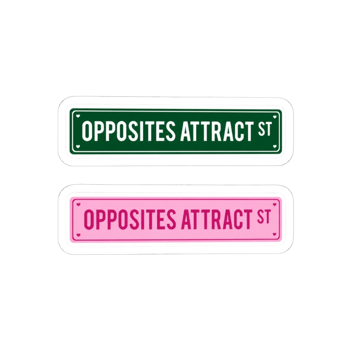 Opposites Attract Street | Pink Green Book Obsessed Aesthetic Lane Street Sign | Gifts for Readers | King of Pride | Twisted Love | Funny Story Emily Henry | Spicy Booktok | Kindle Reader Pack | Ana Huang - alternate angle 1, merchandise