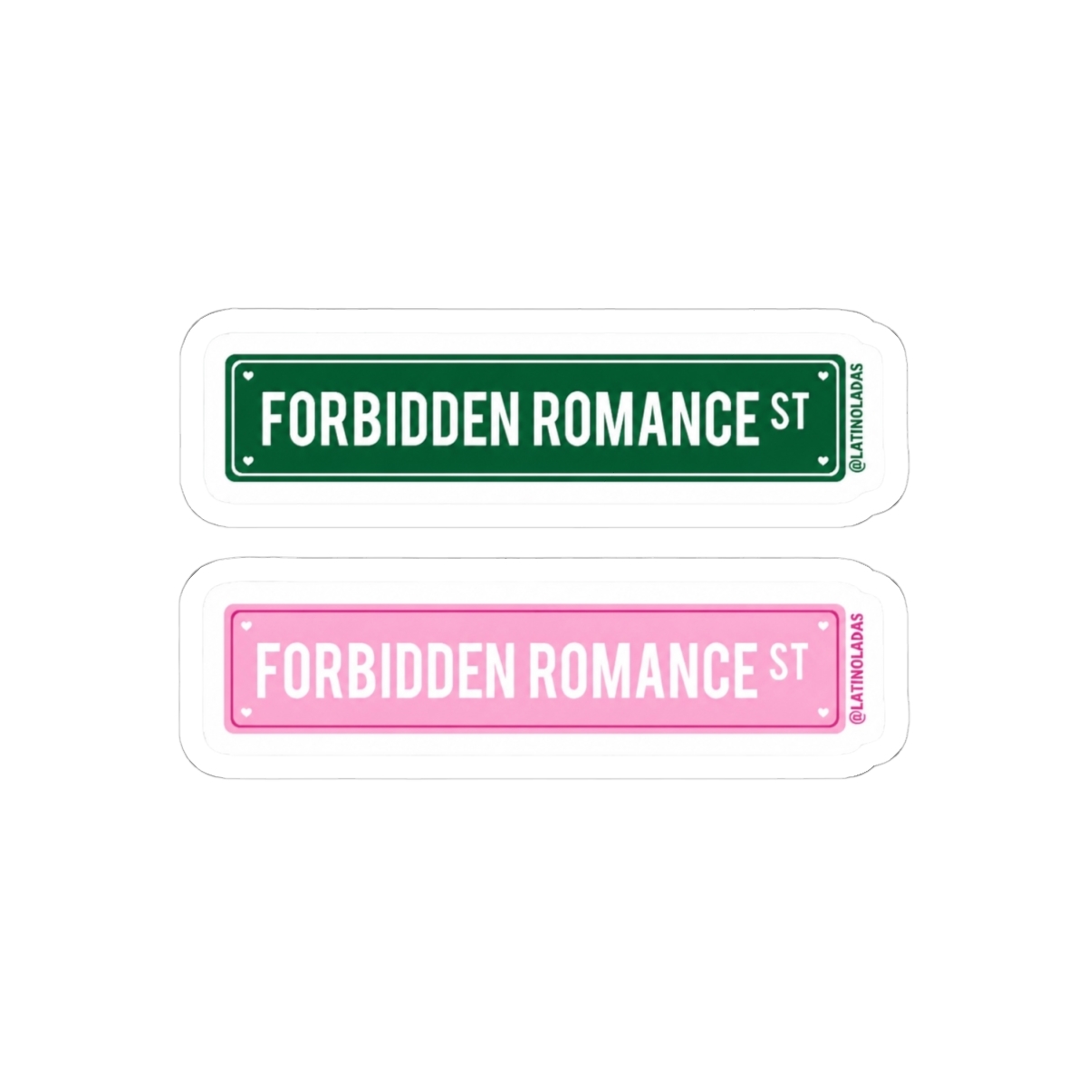 Forbidden love Street | Pink Green Book Lovers Aesthetic Street Sign | Merch for Reading Addicts | Fourth Wing Rebecca Yarros | Twisted Love Ana Huang | Red White & Royal Blue | Book Girlie Pack - alternate angle 1, merchandise
